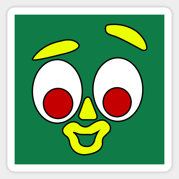 Gumby Happy Face Magnet by liora natalia